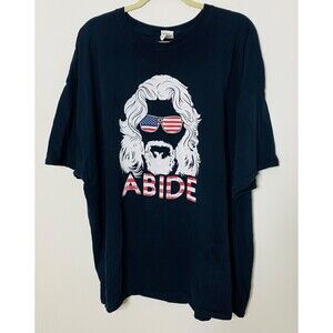 The Big Lebowski Mens Black The Dude Abide Short Sleeve Tee Shirt Plus Sz 4XL